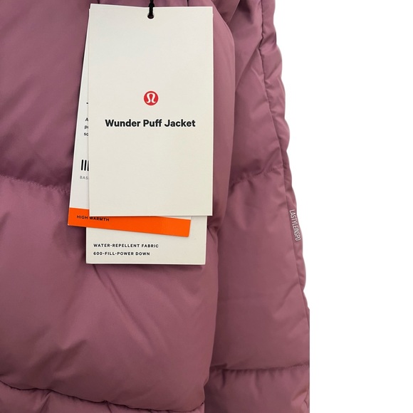 Lululemon Wonder Puff Cropped Jacket in Pink Velvet Dust Size 4 NWT - Picture 9 of 10